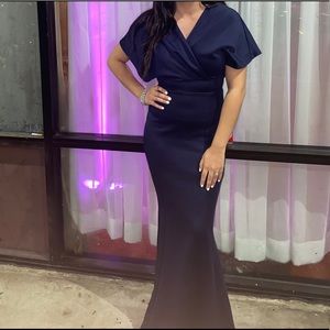 Navy Blue Mermaid Gown
